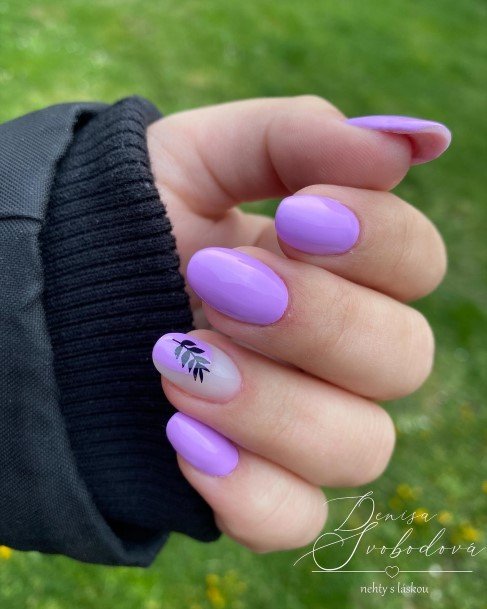 Nice Violet Nails For Women