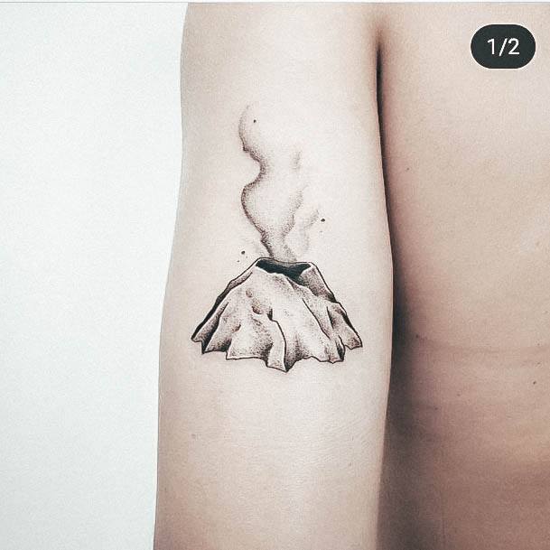 Nice Volcano Tattoos For Women