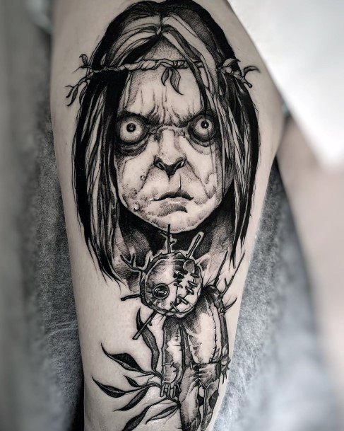 Nice Voodoo Doll Tattoos For Women