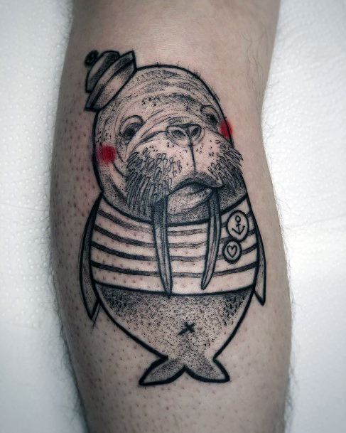 Nice Walrus Tattoos For Women