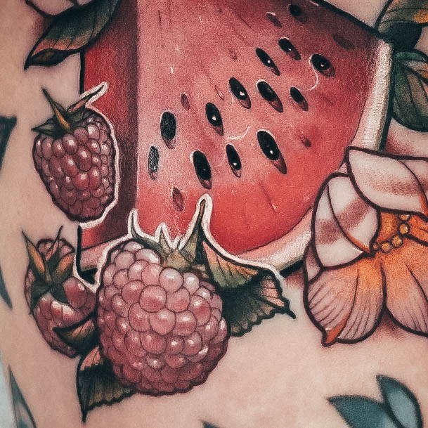 Nice Watermelon Tattoos For Women