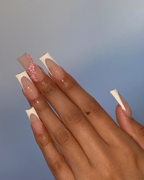 Nice White French Tip Nails For Women