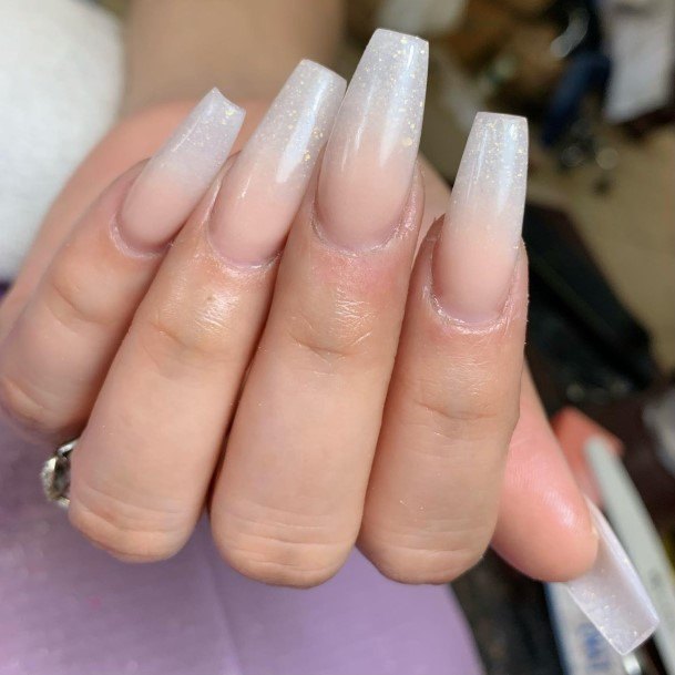 Nice White Ombre Nails For Women