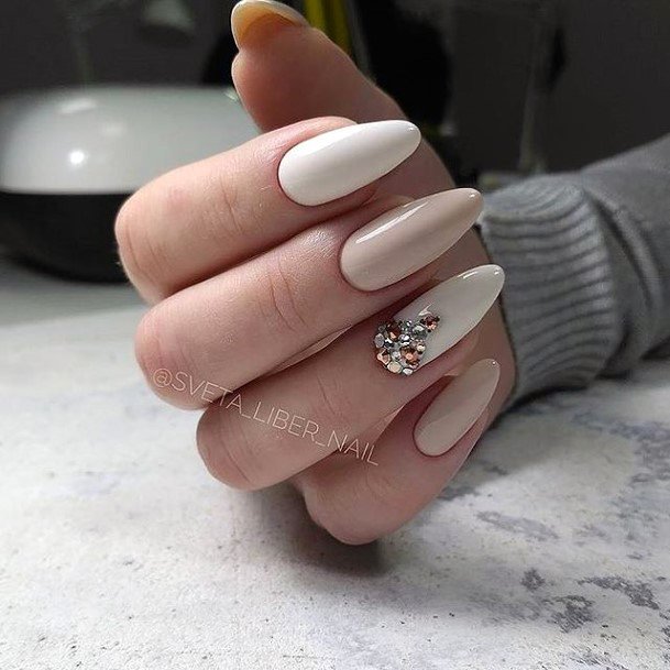 Nice White Prom Nails For Women