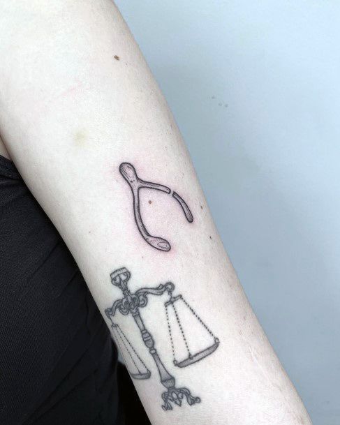 Nice Wishbone Tattoos For Women