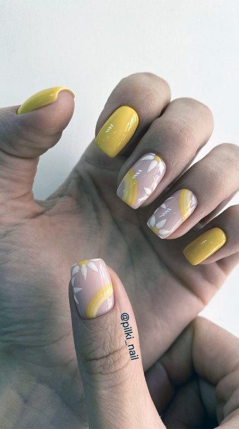 Top 100 Best Yellow Summer Nails For Women Bright - Fingernail Ideas