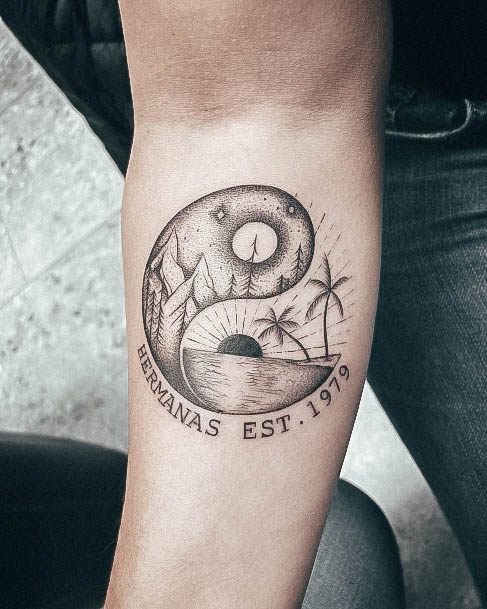 Nice Yin Yang Tattoos For Women