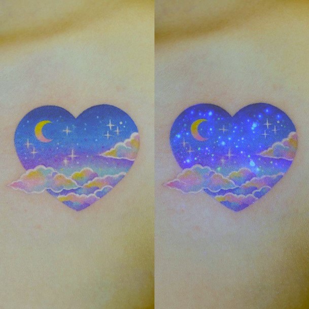 Night Sky Womens Tattoo Designs