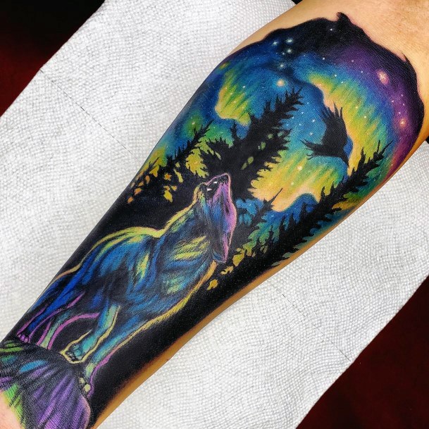 Northern Lights Tattoo For Ladies