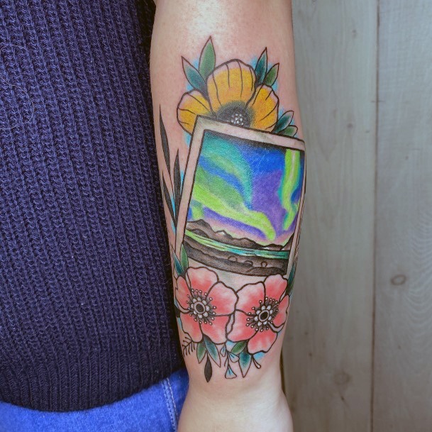 Northern Lights Womens Tattoo Ideas