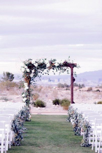 November Wedding Flowers Arch