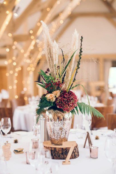 November Wedding Flowers In Vase