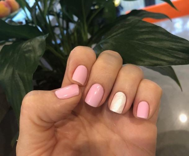Nude Marble Girls Nail Ideas