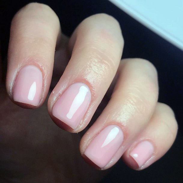 Nude Nails With Pink Tinge Short Nail Ideas Women