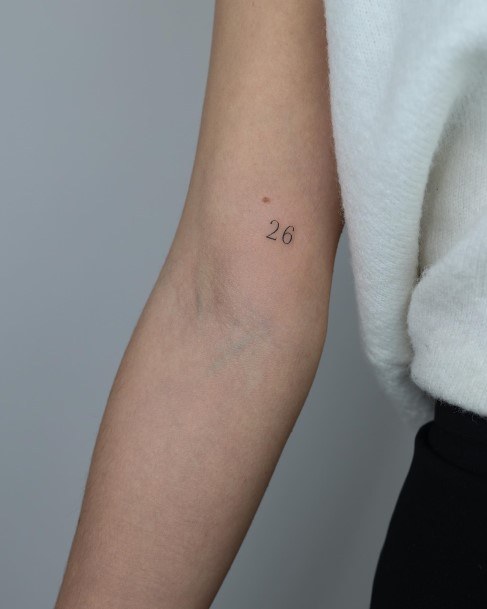 Number Tattoo For Ladies