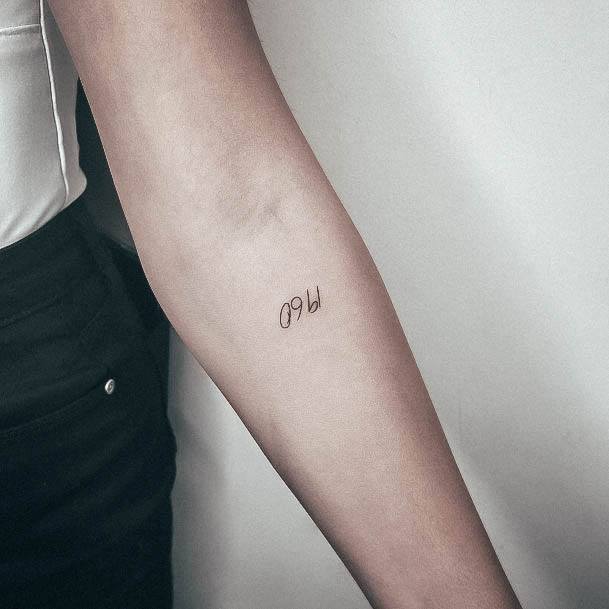 Number Womens Feminine Number Tattoos