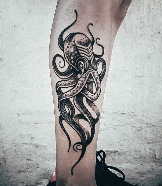 Bildergebnis für octopus sleeve tattoo black and white  Octopus tattoo  sleeve Sleeve tattoos Octopus tattoos