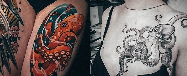 Top 100 Best Octopus Tattoos For Women - Symbolic Cephalopod Designs
