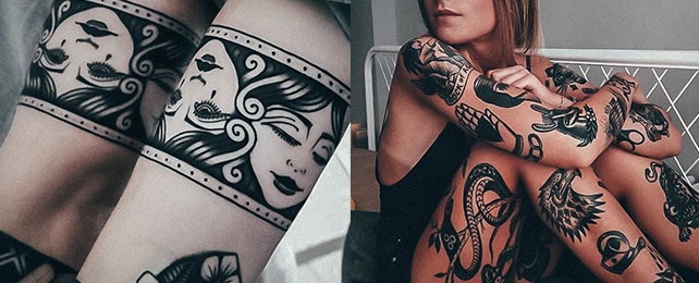 Top 100 Best Old School Tattoos For Women – Traditional Design Ideas