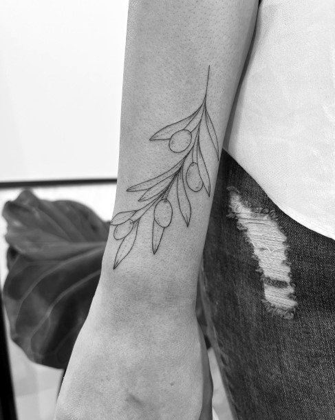 Olive Tree Tattoo Design Inspiration For Women