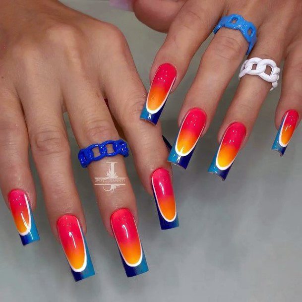 Ombre Summer Nail Feminine Designs