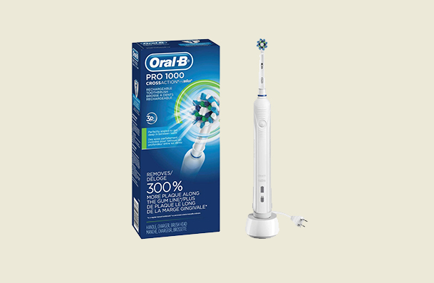 Oral B White Pro 1000 Power Rechargeable Electric Toothbrush For Women
