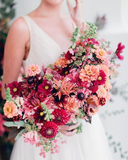 Orange And Red Wedding Flowers