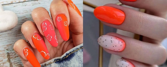 Top 100 Best Orange And White Nails For Women – Fresh Fingernail Ideas