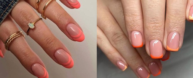 Top 100 Best Orange French Tip Nails For Women – Citrus Fingernail Ideas