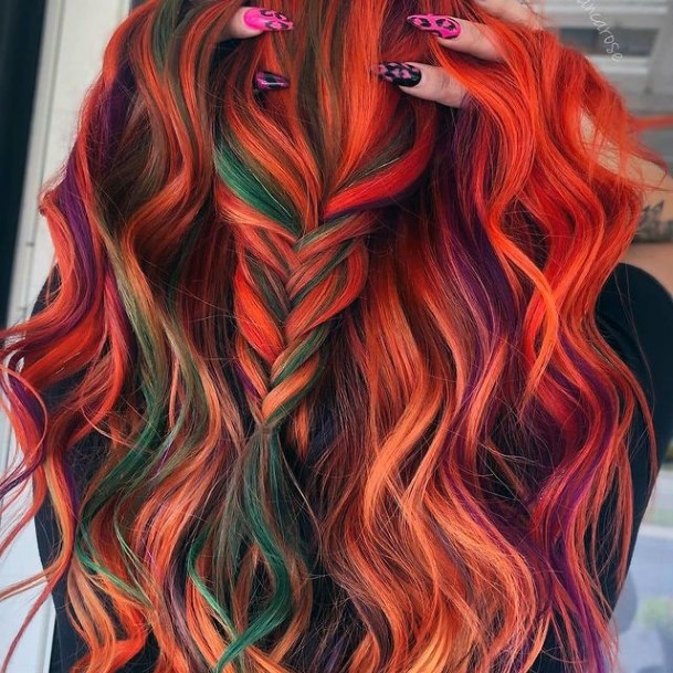 Orange Ombre Hairstyles For Ladies