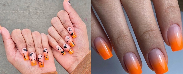 Top 100 Best Orange Ombre Nails For Women – Fingernail Design Ideas