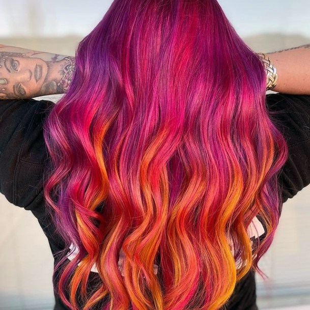 Top 100 Best Orange Ombre Hairstyles For Women Bright Hair Ideas