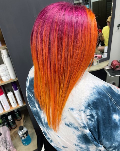 Orange Ombre Womens Hairstyles