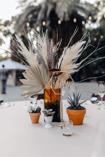 Orange Pot Boho Wedding Decor