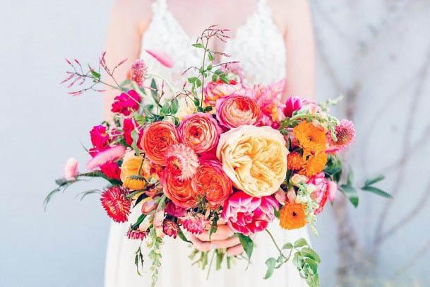 Orange Spring Wedding Flowers