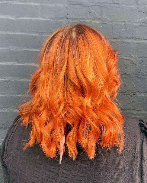 Orange Womens Feminine Orange Hairstyless