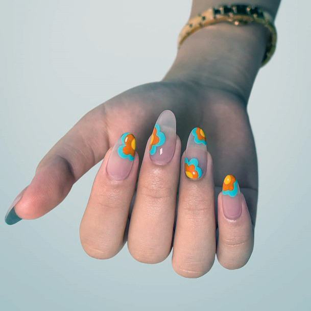 Orange Womens Nails