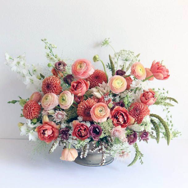 Orangish Fall Wedding Flowers