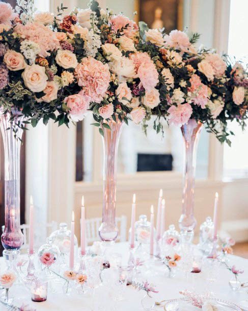 Orangish Pink Flowers Wedding