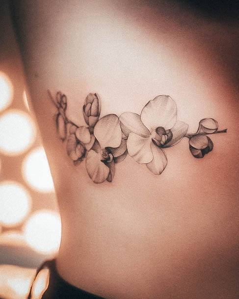 Orchid Female Tattoo Designs