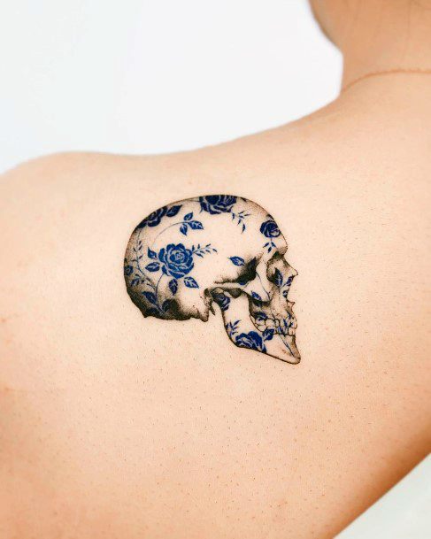 Oriental Plate Porcelain Tattoo Design Inspiration For Women