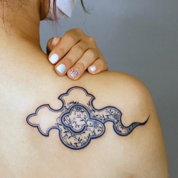 Oriental Plate Porcelain Tattoos Feminine Ideas