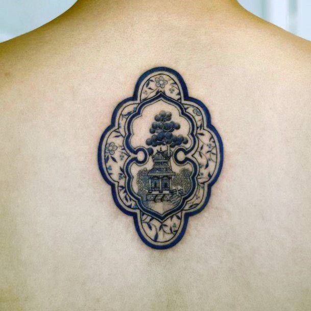 Oriental Plate Porcelain Tattoos For Girls