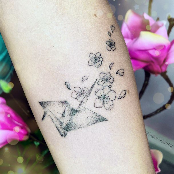 Origami Girls Tattoo Ideas