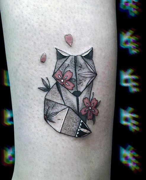 Origami Tattoo Design Ideas For Girls