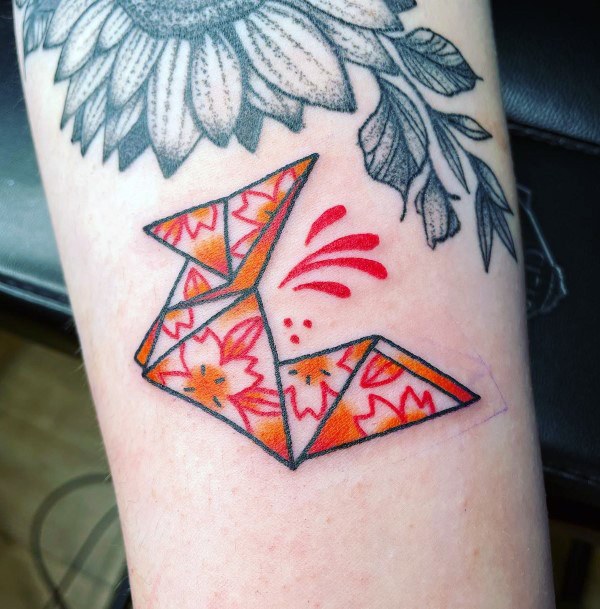 Origami Tattoo Feminine Designs