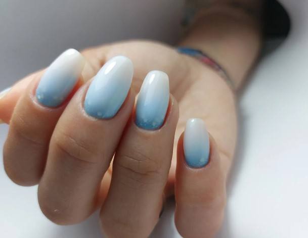 Ornate Nails For Females Blue Ombre