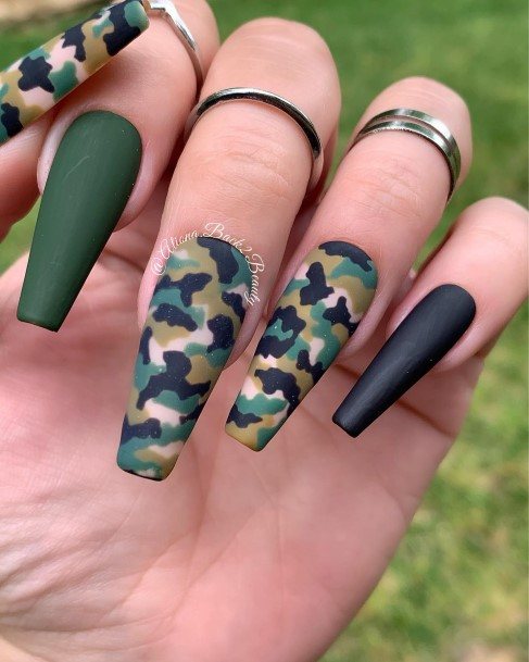 Ornate Nails For Females Camo