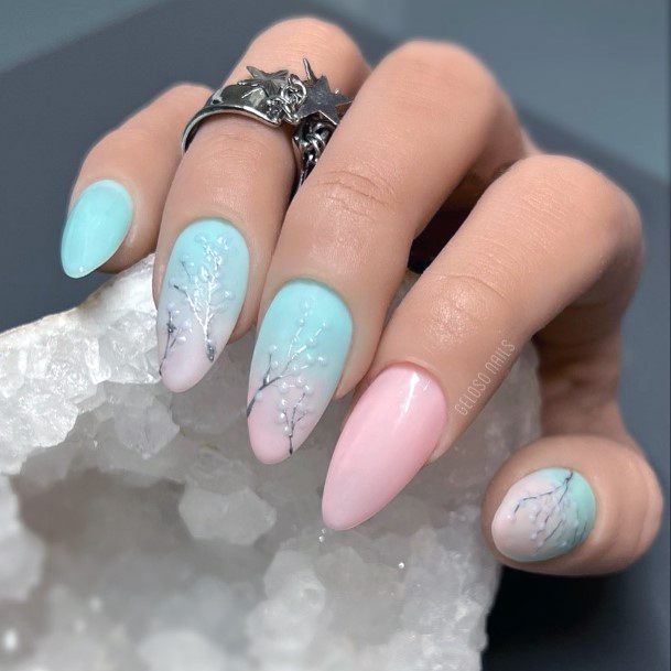 Ornate Nails For Females Cherry Blossom Sakura