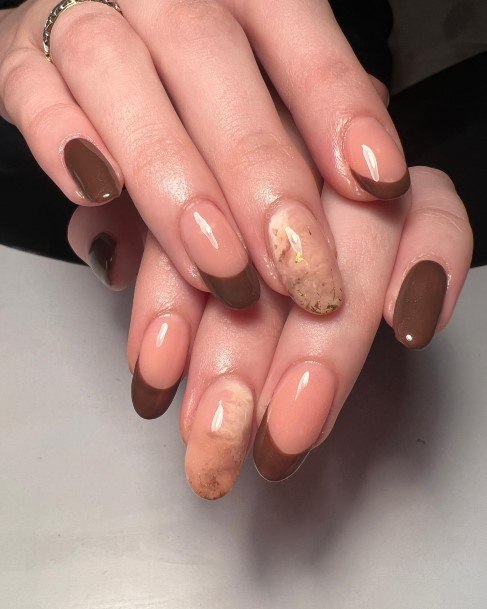 Ornate Nails For Females Coffee